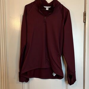 Athleta Maroon Half-Zip Sweatshirt